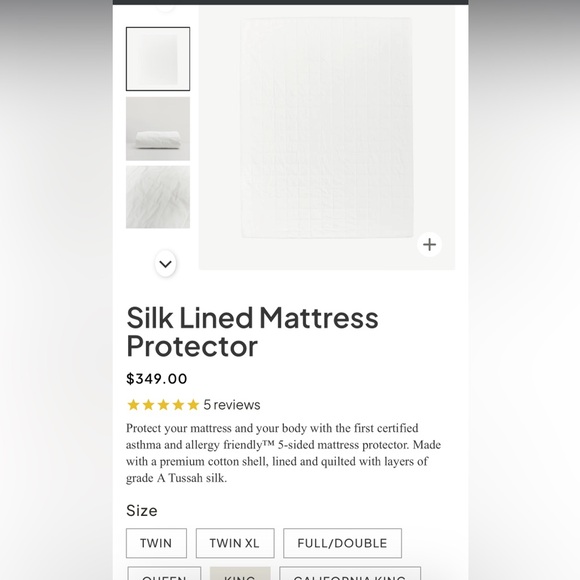 Silk mattress protector - Picture 3 of 3